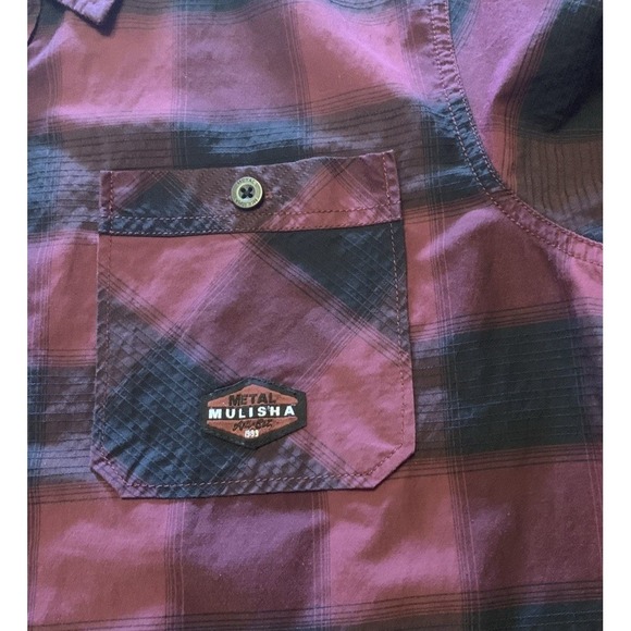 Metal Mulisha S/S Button Up  Shirt Men's L? size tag unreadable see measurements - Picture 5 of 16